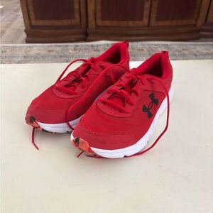Under Armour Red Men's Running Sneakers with Black Logo